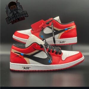 Jordan Athletic Shoes Red Black White